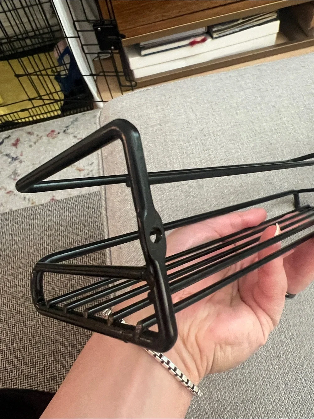 Set of 4 Black Metal Wall Mounted Racks - Usually sells for $49 see last pic